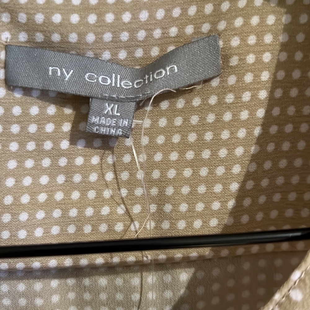 NY Collection Women’s Tunic Top in Beige Sz XL. NEW - Picture 5 of 10